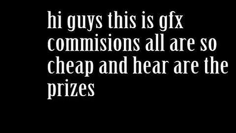 GFX/GFX INTRO COMMISSIONS OPEN|| #roblox