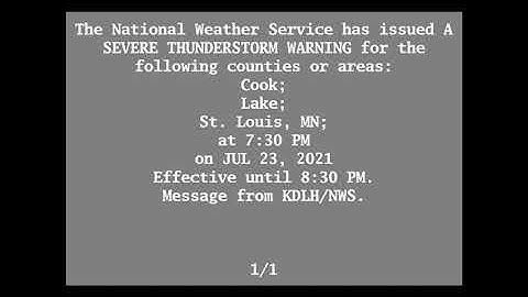 EAS Reenactment Mock: DLH issues SVR - 07/23/2021