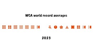 Rubik's cube world record averages 2023