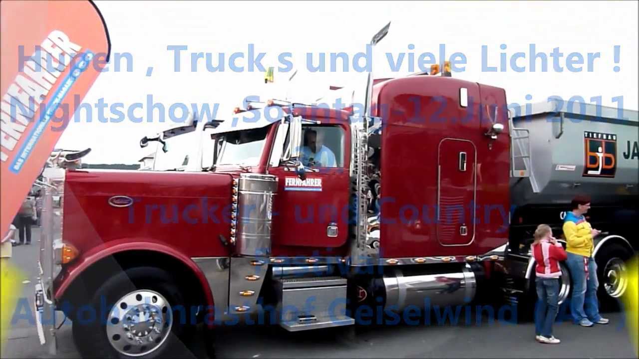 Hupen,Truck,s und  Dirigenten ! Lichtshow Trucktreffen  Geiselwind,12.6.2011 
