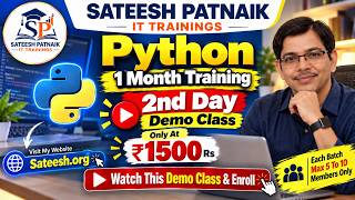 Python 2nd Day Demo Class 🔥 | Learn Python With Personal Care | 1 Month Training | ₹1,500 Only