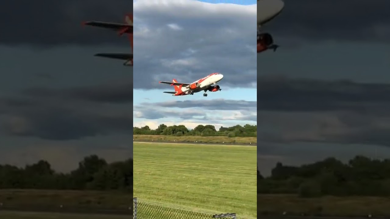 Easyjet Departure Off Runway 23L At Manchester Airport #Easyjet #Airbus #a320 #manchesterairport