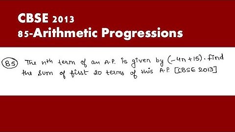 (CBSE 2013),  85  Arithmetic Progressions