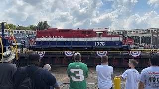 Florida Central 1776 takes a turn on the NCTM turntable during the America 250 event at Spencer, NC