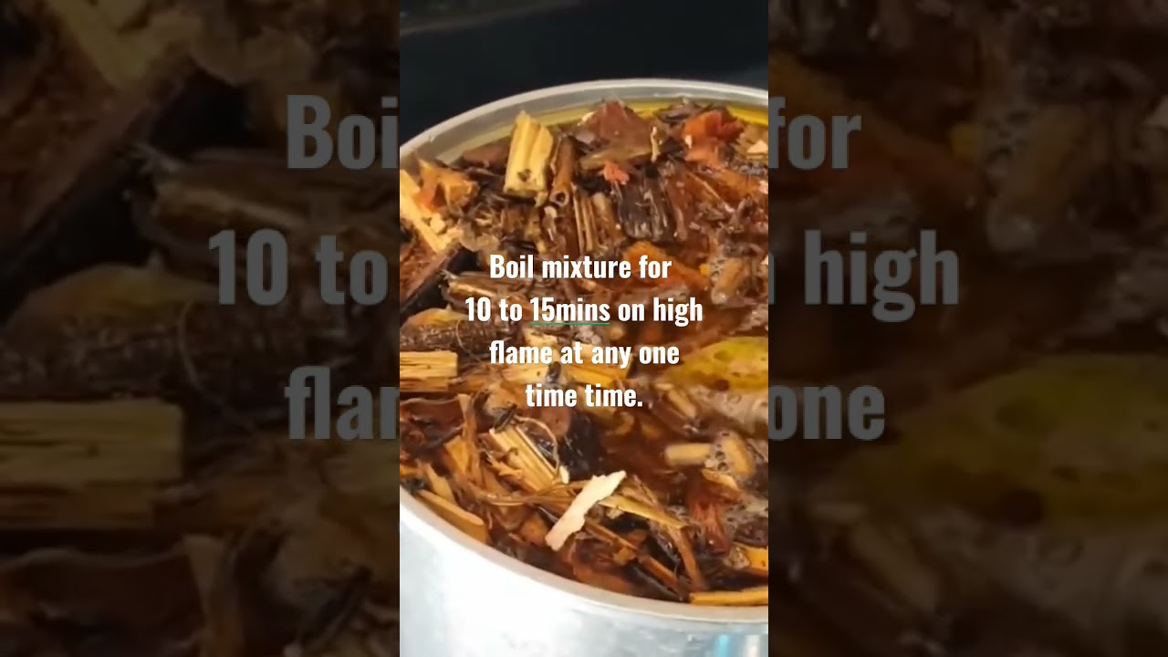 Recommended time in boiling your roots tonic.