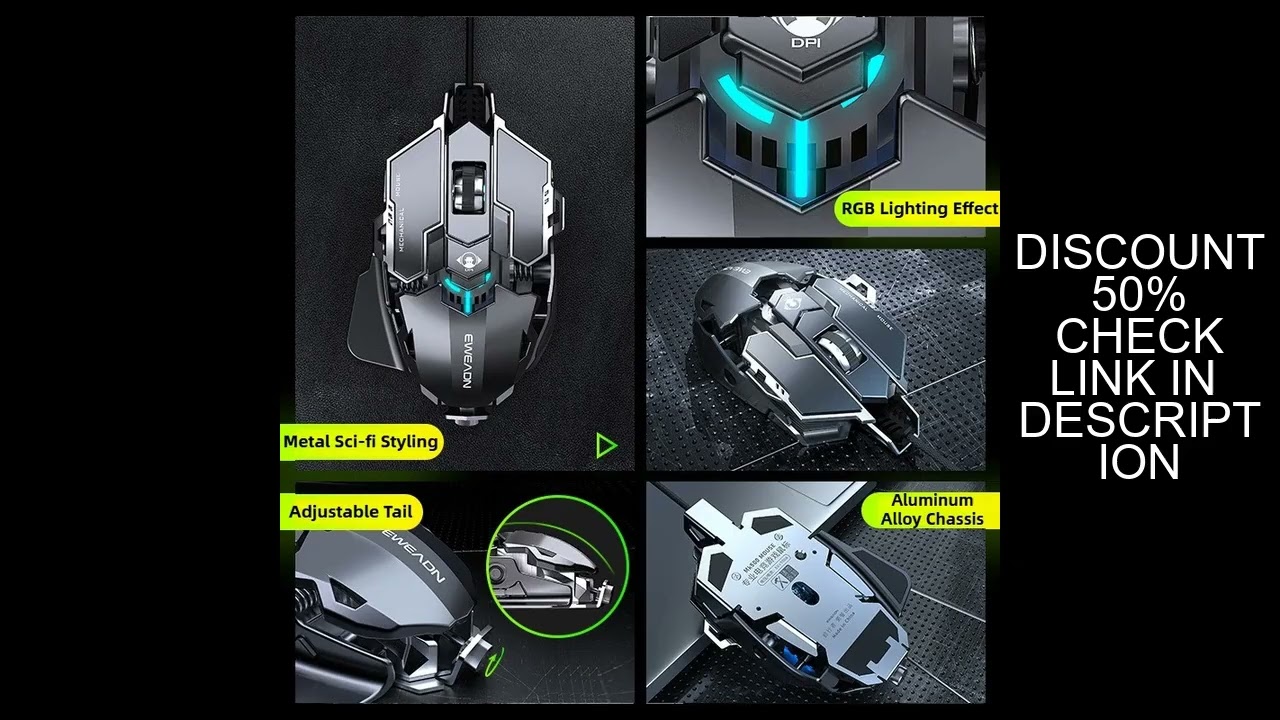 MK500 RGB Backlight Wired Mechanical Mouse 12800DPI Adjustable Macro Programming E-Sport Ergonomic G
