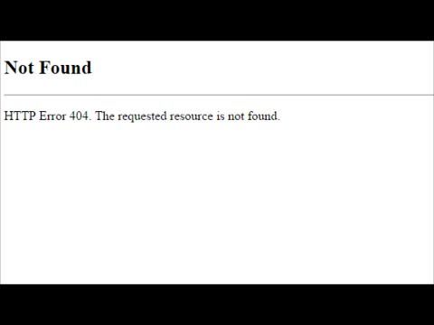 HTTP Error 404 - The Requested Resource Is Not Found