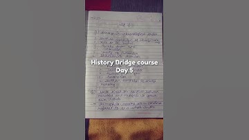 8th History Bridge couse Day 5