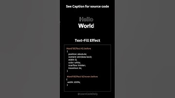 Text-Fill Effect Using HTML and CSS  || #viral #video #shorts #tutorial