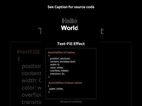 Text-Fill Effect Using
