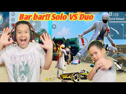 BOCIL BAR BAR NANTANG DUO VS SOLO !! - Free Fire