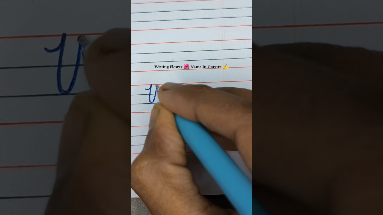 📝 Writing Flower 🌻 Name In Cursive ✍️📝 