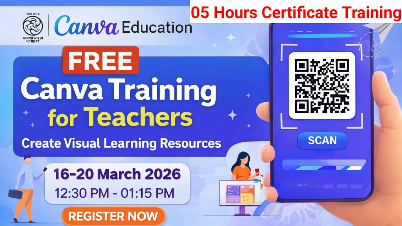 ⁣Free Canva Training for Teachers | NCERT Workshop 2026 | Register Now