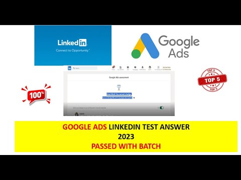 LinkedIn Google Ads Assessment Answers 2023 | Google Ads LinkedIn Paper