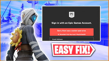 How To Fix Epic Games Account "Sorry, there was a socket open error" | Epic  Unable to Sign in Error