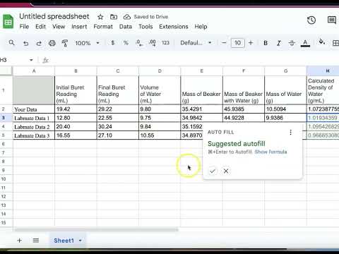 Prelab 1 Chem 11 Quantitative Analysis spreadsheet - YouTube