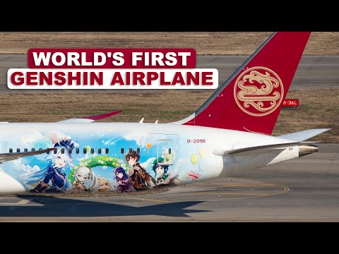 Flying On The Genshin Impact Flight Juneyao Airlines B787 9 Shanghai To Shenzhen 