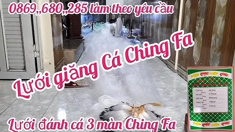 lưới đánh cá duy chiến _ lưới đánh cá ching Fa ăn nổi - lưới đánh cá mè cá trắm cá rô phi cá chép