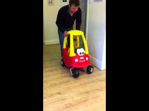 Cozy Coupe front wheel sticking - YouTube