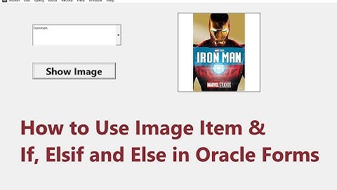 Use of Image item and If else in Oracle Forms Urdu/Hindi