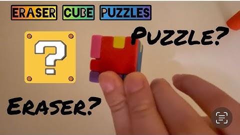 Eraser cube puzzle