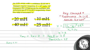 The figure shows a series LCR circuit: For such a circuit, the impe...