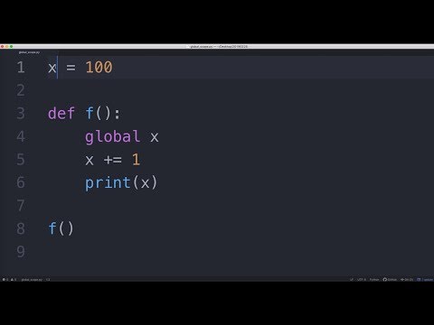 Como alterar o valor de uma variável global dentro de um escopo local (PYTHON TUTORIAL #37)