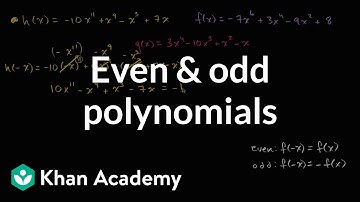 Even & odd polynomials | Mathematics III | High School Math | Khan Academy
