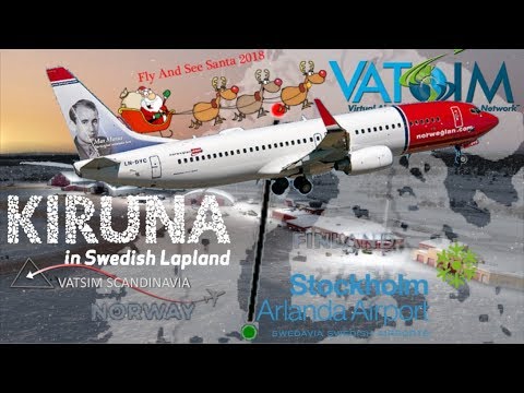 PMDG 737NGX goes to Kiruna for Vatsim's Fly and See Santa 2018