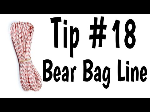 Tip #18 Bear Bag Rope - 1 tip in 1 minute to make you an ultracool light  weight backpacker 