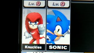 Super Smash Bros Battle Knuckles Vs Sonic On 3Ds