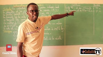 Cours Ciblés/Résolution de problème en CM2 avec Mr Camara