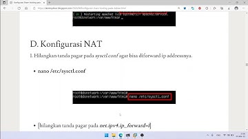 Konfigurasi Shared Hosting Pada Debian Server - Part 4 || Konfigurasi NAT