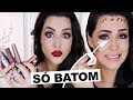 DESAFIO: MAQUIAGEM SÓ USANDO BATOM | FULL FACE USING ONLY LIPSTICKS #Challenge