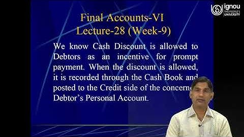 IGNOU Live Session on "Final Account-4" for BCOC-131, B.Com Students