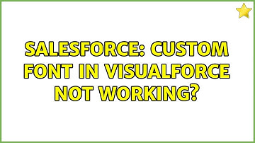 Salesforce: Custom font in Visualforce not working?