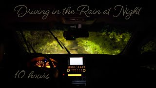 🎧 Relaxing Sounds of Light Rain Falling on the Car while Driving Through The Forest at Night by Relax Sleep ASMR 59,668 views 2 years ago 10 hours