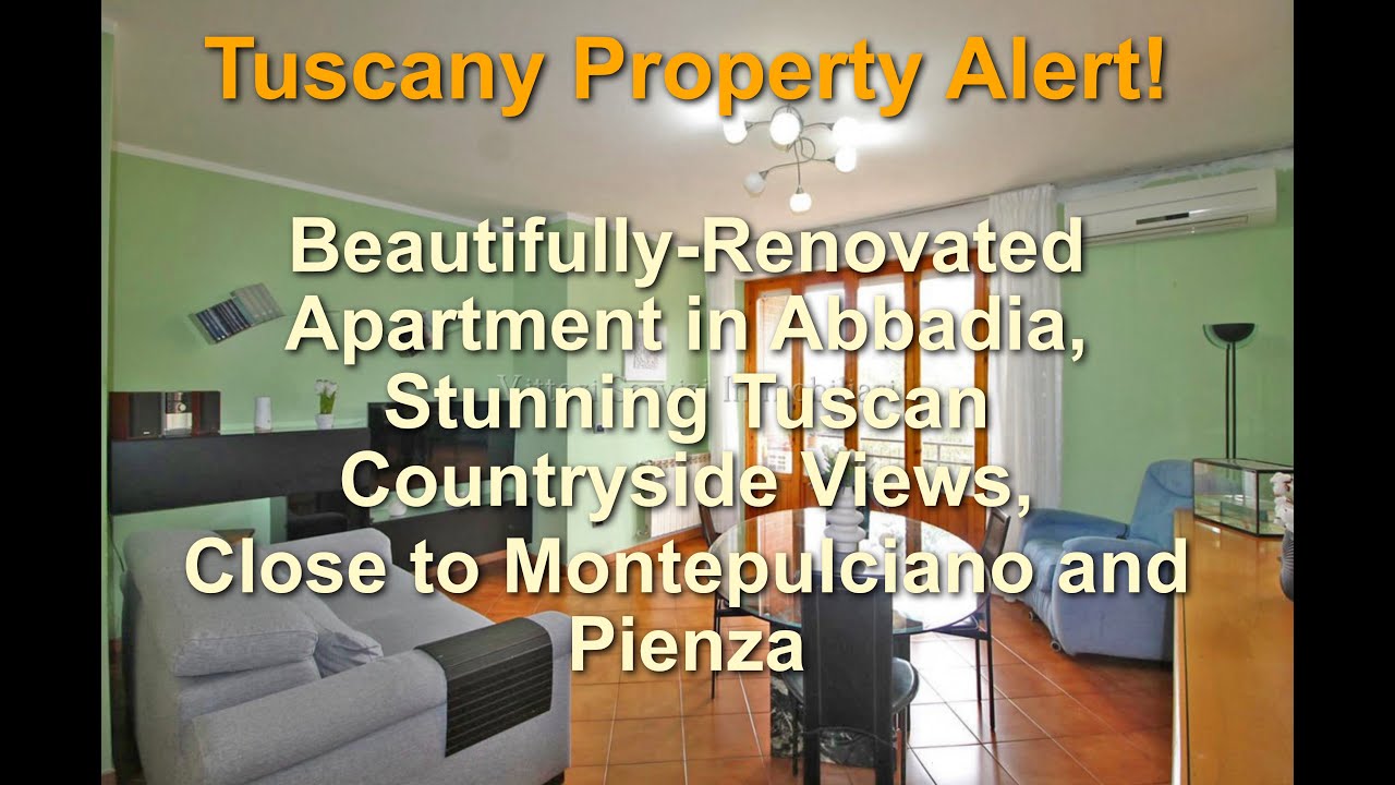 Beautifully-Renovated Tuscan Apartment for Sale With Stunning Vineyard Views, Only €110K!