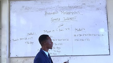 BUSINESS MATHEMATICS - SIMPLE INTEREST  (Calculating exact and ordinary simple interest, and  time)
