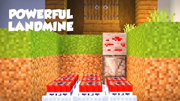 Minecraft: How to Make a Powerful Landmine (Redstone Tutorials)