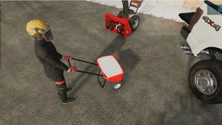 Farming Simulator 22 New Walk Behind Snowblower and Salt Spreader (Snow Plowing Series)