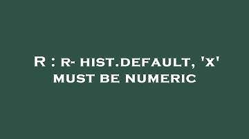 R : r- hist.default, 