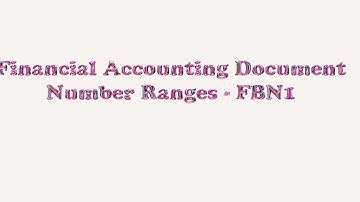 CLASS - 27 - FINANCIAL ACCOUNTING NUMBER RANGES - FBN1