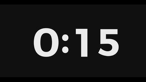 Classic countdown timer  - 15 Seconds - Silent