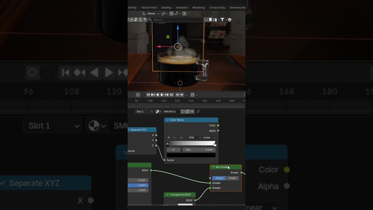 Coffee Cup Smoke Simulation in Blender – Realistic Steam Effect
