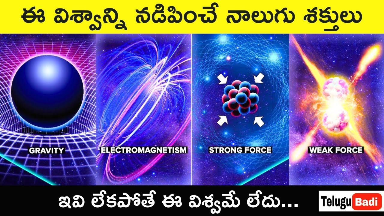 The 4 Fundamental Forces of The Universe Explained in Telugu Space ...