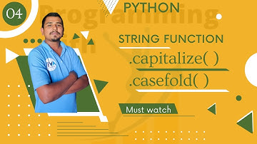 String Capitalize function in python|string Casefold function in python |#string #avitsupaul #amit