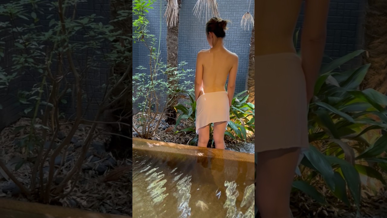 久しぶりに貸切温泉に来れました♨️#40代女子 #温泉女子 #露天風呂 #hotspring #貸切温泉