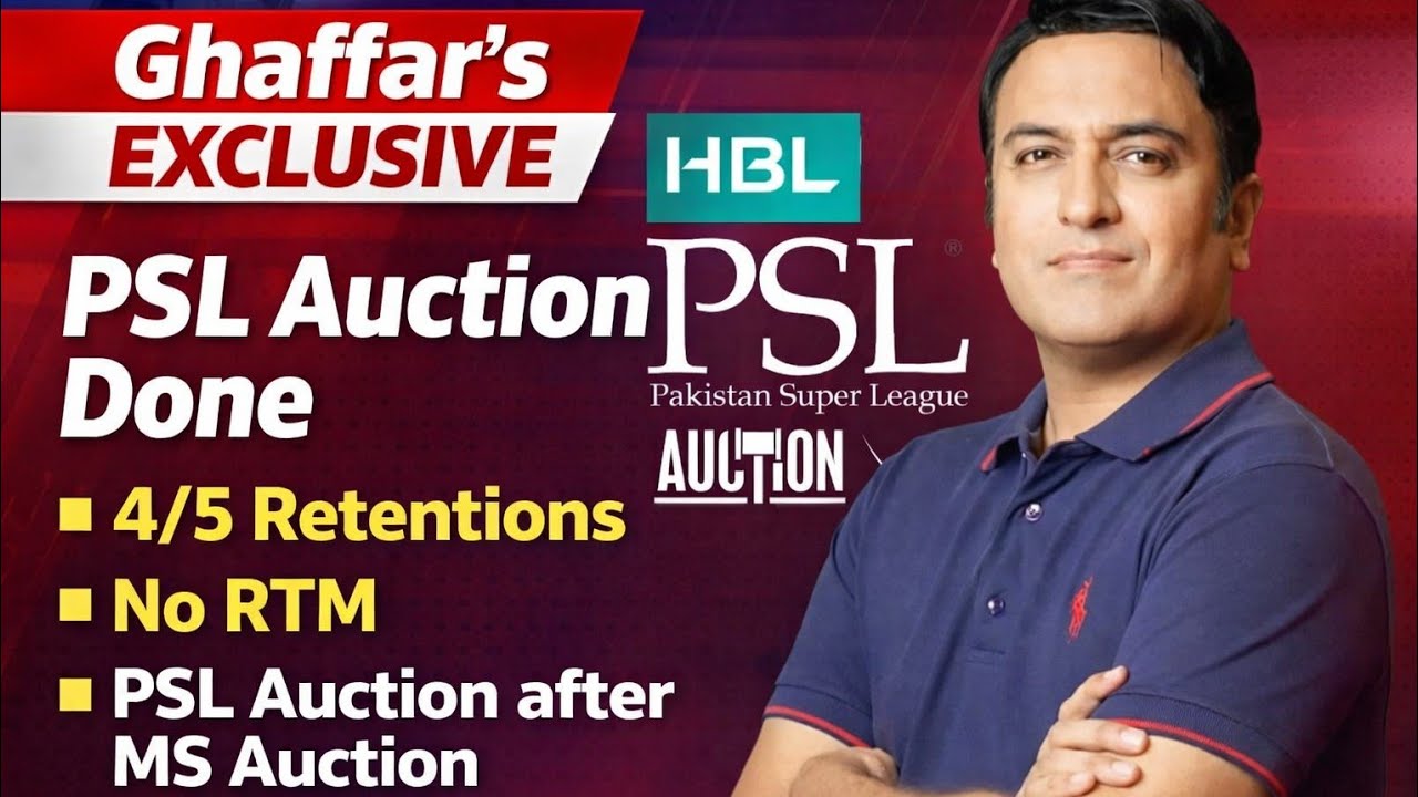 Ghaffar's Exclusive: PSL Auction Confirmed for PSL 2026 | PSL Meeting Inside News 