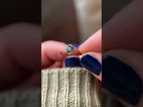 Sapphire Threaded Ring With Halo | Melanie Casey Fine Jewelry